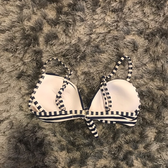 Navy blue/white striped bikini top from Target! - Picture 2 of 3